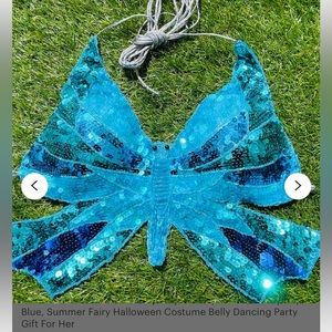 Sequined Crop Butterfly Top from Etsy